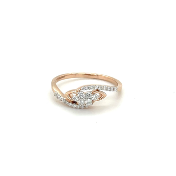 Round Diamond Halo Ring with 14k Rose Gold Infinit...