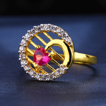 916 gold cz  hallmark gorgeous women's ring lr588