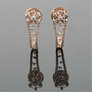 18kt rose gold j shaped diamond bali earrings by 