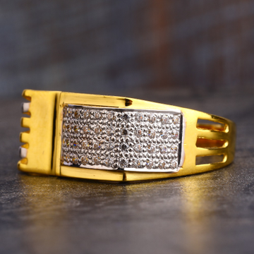 22KT Gold CZ Delicate Gentlemen's Ring MR619