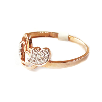 18k rose gold heart shape ring mga - rgr0017