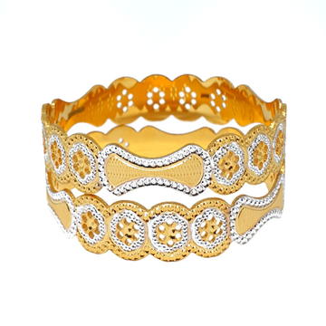 1 Gram Gold Forming Oval Shaped Designer Bangles M...