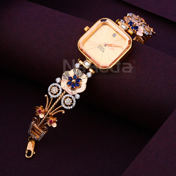 750 CZ Rose Gorgeous Ladies Gold Watch RLW383