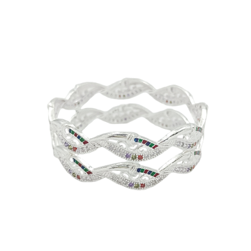 Buy quality Oxo Bow 925 Silver Bangle in Rajkot