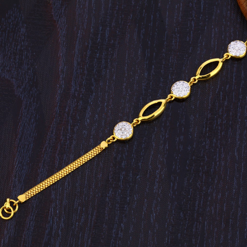 916 Gold Ladies Hallmark Fancy Bracelet LB337