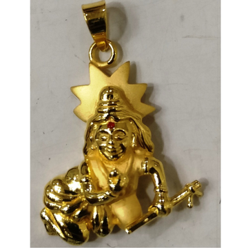 22kt gold plain casting lord bal krishna pendant by 