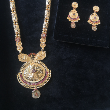 916 gold fancy yellow antique long set by 