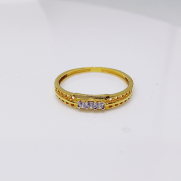 22K Gold Simple Nice Diamond Ladies Ring by 