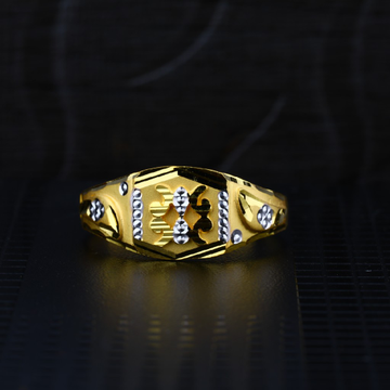 Men's Exclusive 22K Plain Casting Gold Ring- MPR51