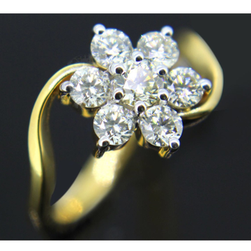 916 Gold Fancy Flower Design Ring For Women GK-R07 by 