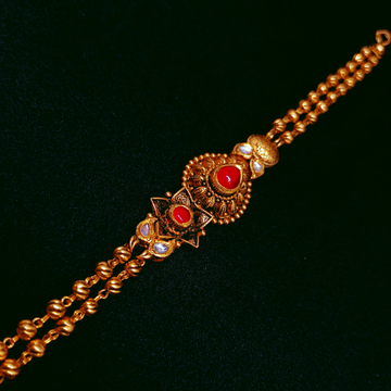 ANTIQUE KUNDAN BRACELET GOLD 22K HALLMARK by Ghunghru Jewellers