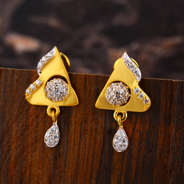 916 Gold CZ Ladies Gorgeous  Diamond Earring LFE49...