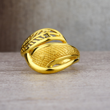 Ladies 916 Gold Designer Plain Ring -LPR12