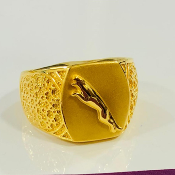 Gold Contemporary Gents Ring by 