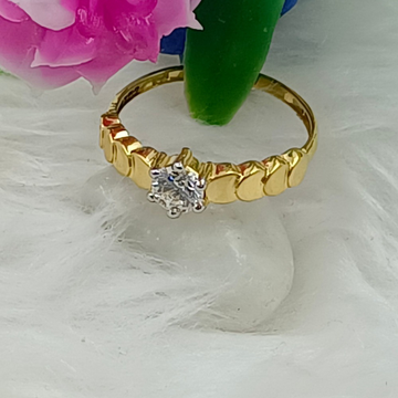 916 GOLD SOLITAIRE LADIES RING by Ranka Jewellers