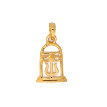 22k Yellow Gold God Shiva With Trishul Penadant by 