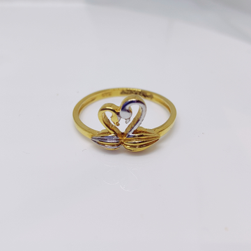 22k gold plain duck design ladies ring by 
