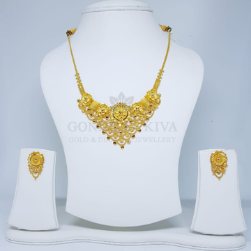 22kt gold necklace set gnh36 - gft hm69 by 
