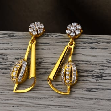 916 Gold CZ Ladies Gorgeous Jummar Earrings LJE511