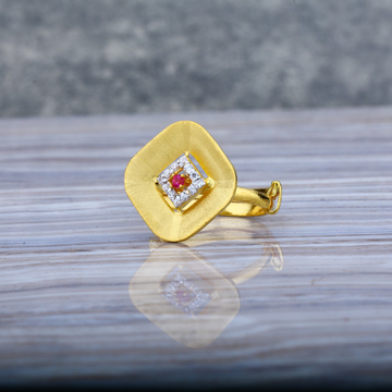 Ladies 916 Gold Cz Diamond Ring-LLR19