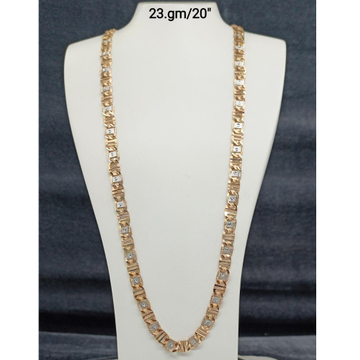 adorable Italian 18 kt rose gold solid gents chain