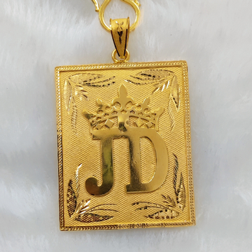 916 Gold Fancy Gent's JD With Crown Pendant