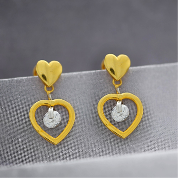 Opulent gold heart earrings