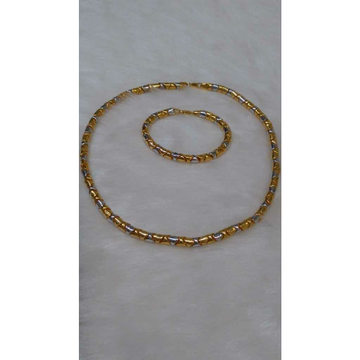 22KT Gold Fancy Chain lucky set by 