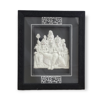 Lord Shiva Family Frame In 999 Silver MGA - GFS008...