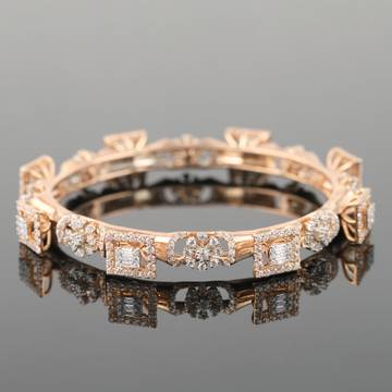 18Kt Gold Floral Diamond Bracelet by 