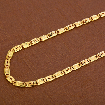 Mens 22K Gold Plain Chain-MNC40