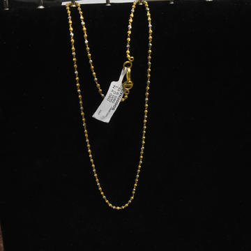 Gold rodiam chain by S.P. Jewellers