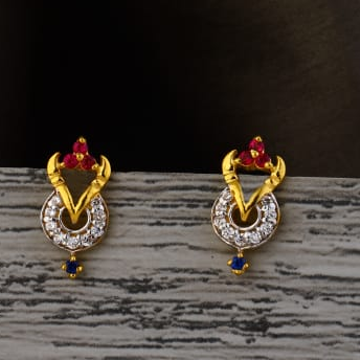 22KT Gold Hallmark Delicate Ladies Tops Earring LT...