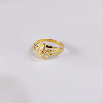 916 Gold Plain Fancy Ladies Ring by 