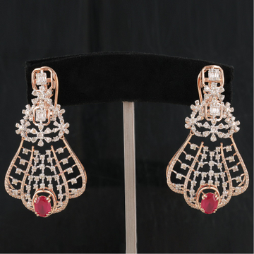 18kt rose gold fancy diamond earrings by 