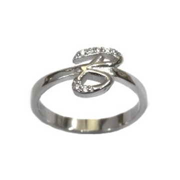 925 Sterling Silver Alphabet (Letter B) Ring MGA -...