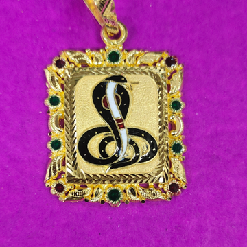 916 Gold Goga maharaj Gents mina pendant by Saurabh Aricutting