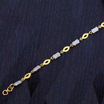 Ladies 916 Gold Cz Bracelet-LB110