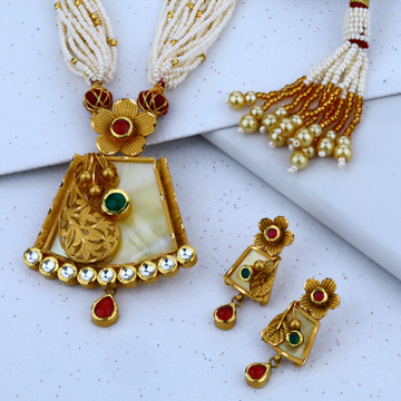 916 cz choker gold Necklace Set