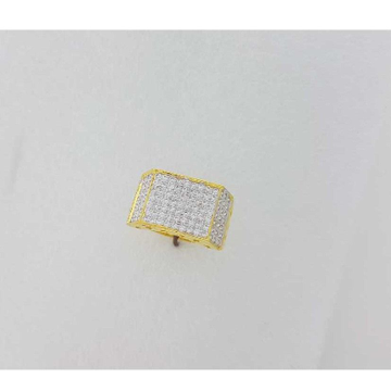22KT Yellow Gold CZ Modern Attractive Ring by 