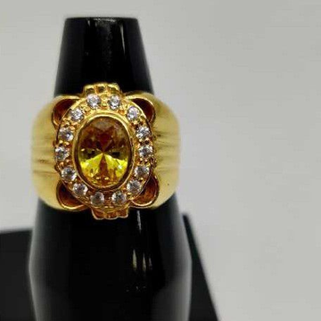 916 Men's colour stone gold ring