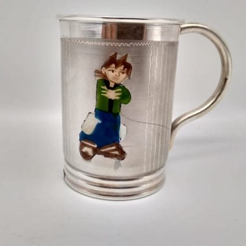 Silver Milk Mug For Kids PJM001