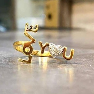 22k(916)Love you Diamond Ring by Sneh Ornaments