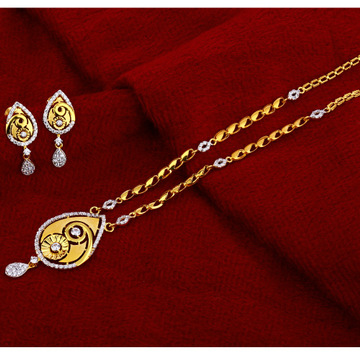 916 Gold Women's CZ Chain Necklace CN233