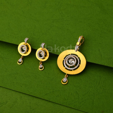 22KT Gold CZ Ladies Delicate Pendant Set FPS430
