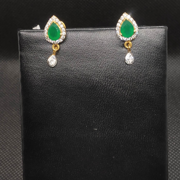 green stone earrings by S.P. Jewellers