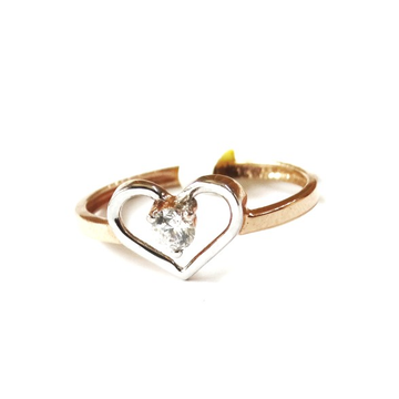 18k rose gold heart shape soliter diamond ring mga...
