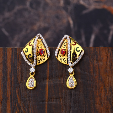 Ladies 22K Gold Designer Fancy Earring -LFE280