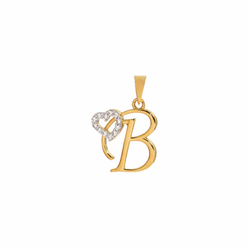 ' B ' Alphabet 18k Gold Pendant