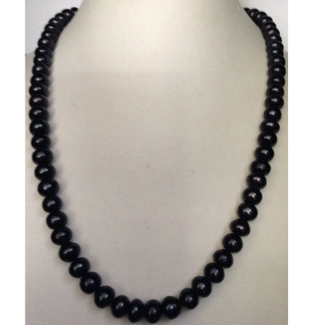 Freshwater black round pearls strand JPM0057
